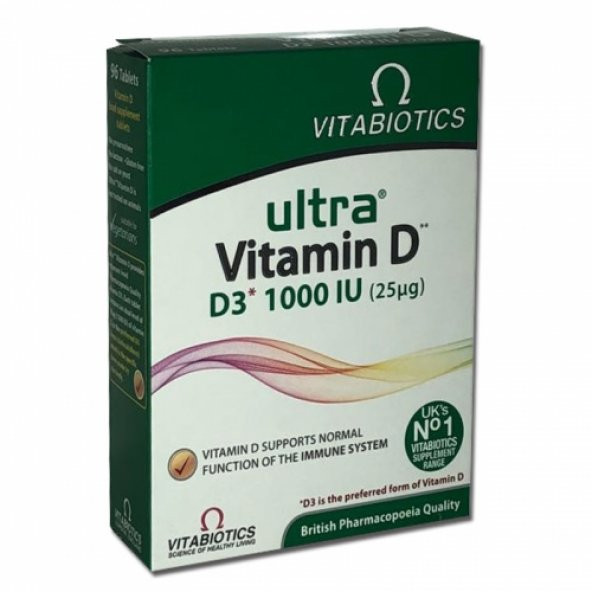 Vitabiotics Ultra Vitamin D D3 1000 IU 96 Tablet