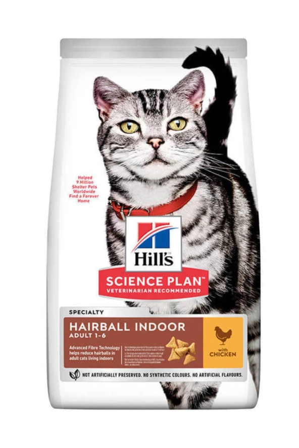Hills Adult İndoor Ev Kedileri için Yetişkin Kedi Maması 1,5 Kg