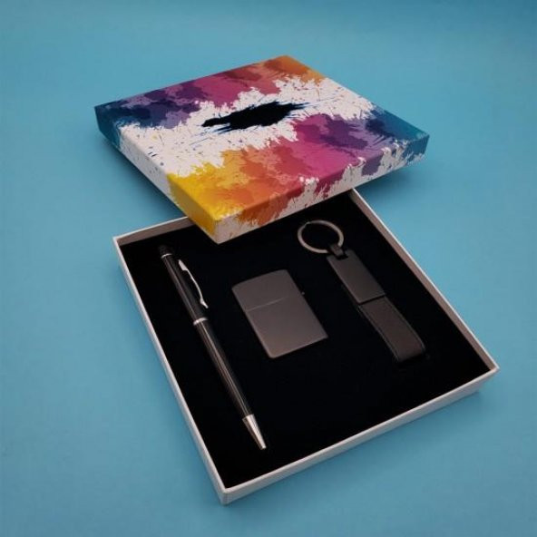 Kalem Çakmak Anahtarlık Siyah Set Dekoratif Hediyelik ürün görseli