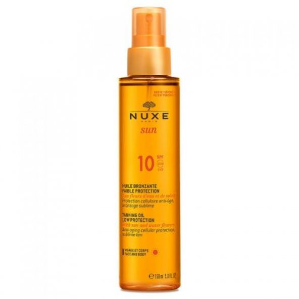 Nuxe Sun Bronzlaştırıcı Yüz Ve Vücut Yağı Spf10 150Ml