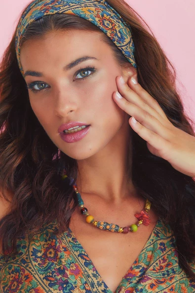 Bohem Tarz Kruvaze V Yaka Elbise - 6