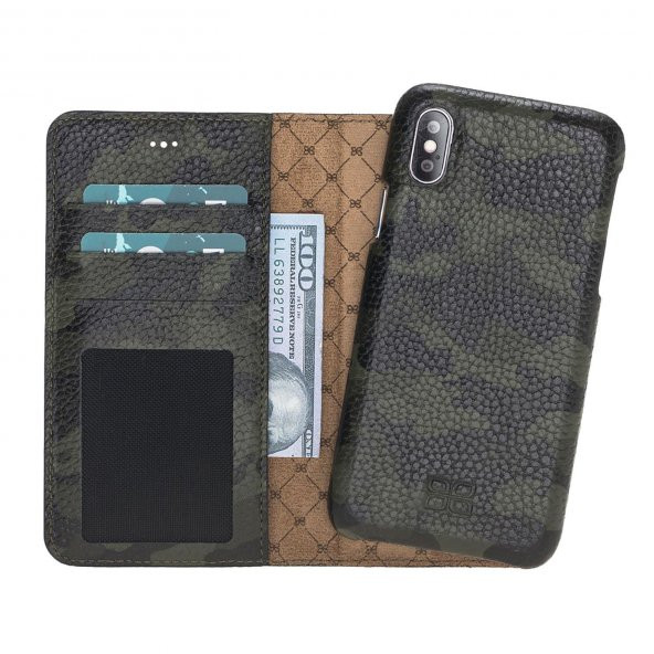 Bouletta Apple iPhone X-XS Uyumlu Deri Cüzdanlı Kılıf F360 KFL4 - 6