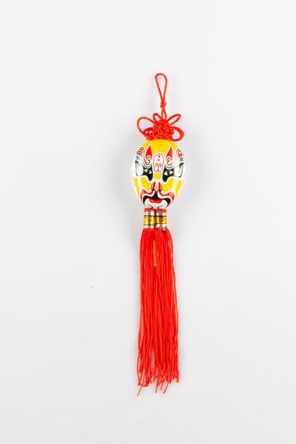 Feng Shui Düğüm Maske Sarı Çin Şans Duvar Süsü - 2