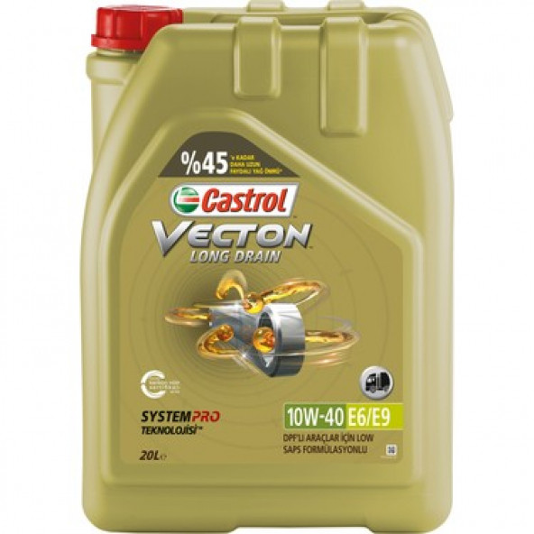 Castrol Vecton 10W-40 E6/E9 DPF Motor Yağı 20 L