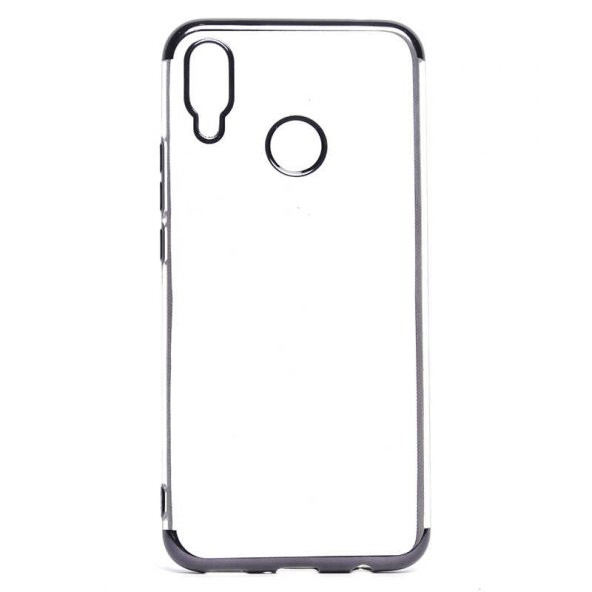 Huawei P Smart Plus Kılıf İnce Köşeleri Renkli Şeffaf Silikon - 5