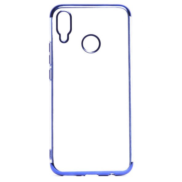 Huawei P Smart Plus Kılıf İnce Köşeleri Renkli Şeffaf Silikon - 8
