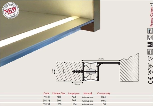 Aydınlatmalı Mutfak Modül Taban Çıtası - 2