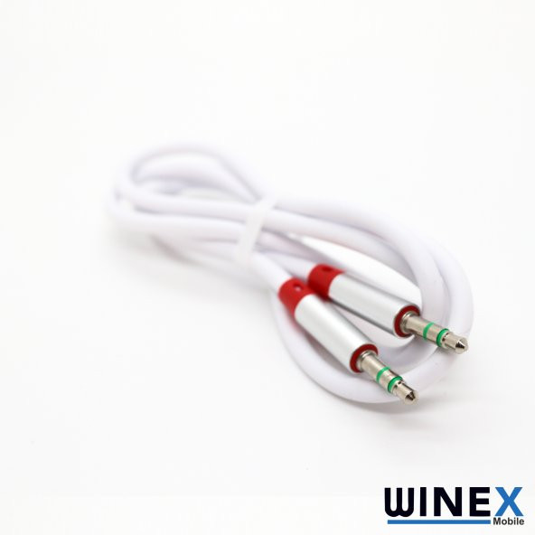 Winex AX42 Gfz 3.5mm Aux to Aux Kablo 1m Beyaz - 3