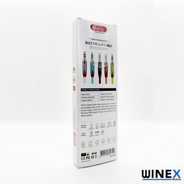 Winex AX42 Gfz 3.5mm Aux to Aux Kablo 1m Beyaz - 5