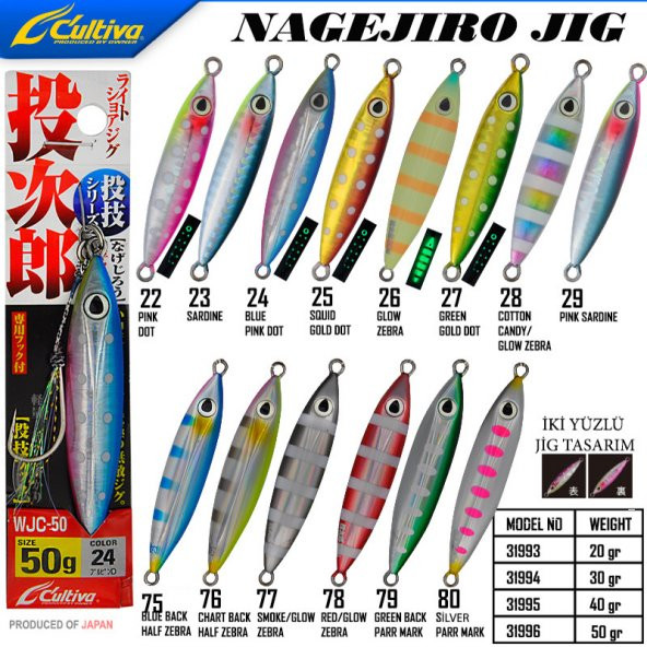 Cultiva 31996 Nagejiro  Jig 50g-24 ürün görseli 1