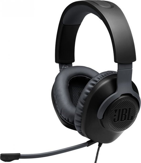 JBL Quantum 100 Siyah Kablolu Mikrofonlu Kulak Üstü Oyuncu Kulaklığı - Siyah