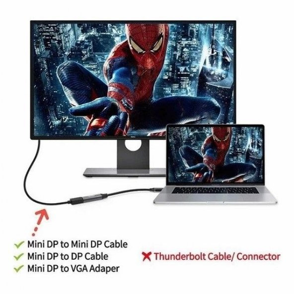 DAYTONA FC-K01 USB Tip-C=>MiniDisplayport ÇEVİRİCİ GÖRÜNTÜ AKTARICI 4K Ultra Hd (Macbook Uyumlu) - 4