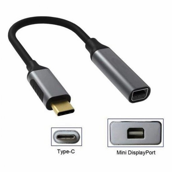 DAYTONA FC-K01 USB Tip-C=>MiniDisplayport ÇEVİRİCİ GÖRÜNTÜ AKTARICI 4K Ultra Hd (Macbook Uyumlu) - 5