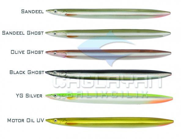 Savage gear B-SG Line Thru Sandeel 175mm 40g 06-Motoroil UV - Resim 2