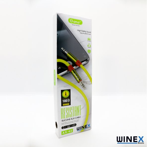 Winex AX42 Gfz 3.5mm Aux Kablo 1m Yeşil - 4