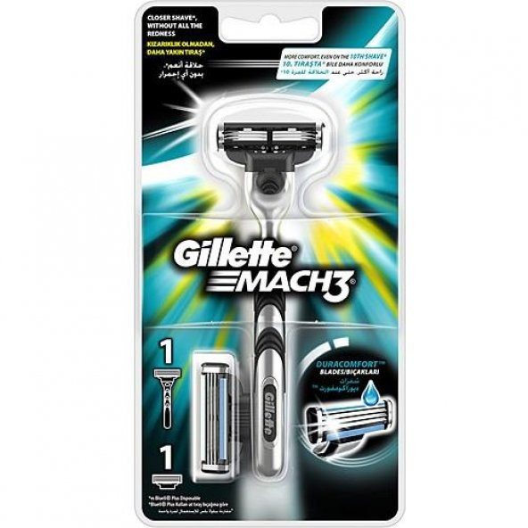Gillette Mach3 Tıraş Makinesi + 2 Yedek