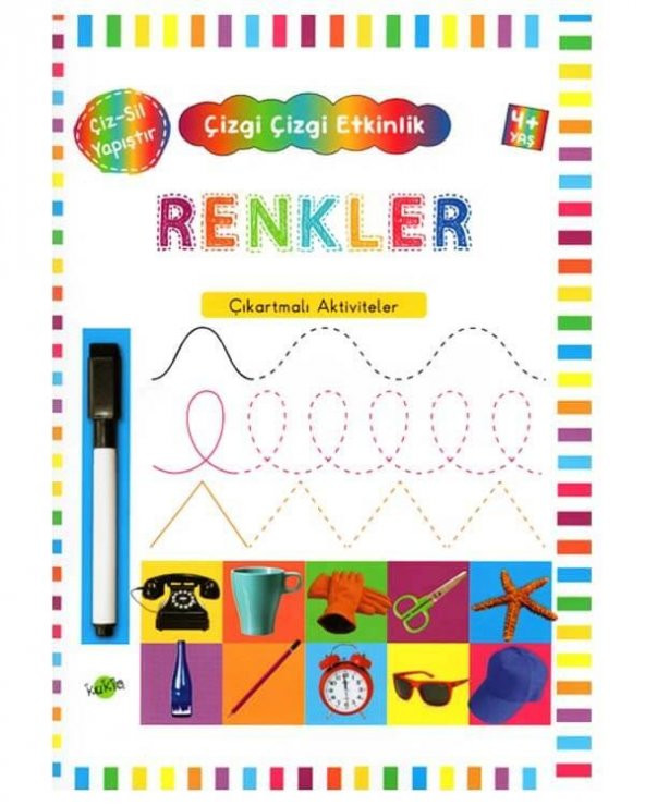 Çizgi Çizgi Etkinlik Renkler 4 Yaş
