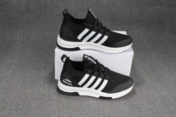 YAZKIŞ Çocuk Gri Beyaz Yan Çizgili Bağcıksız Günlük Spor Ayakkabı - 5