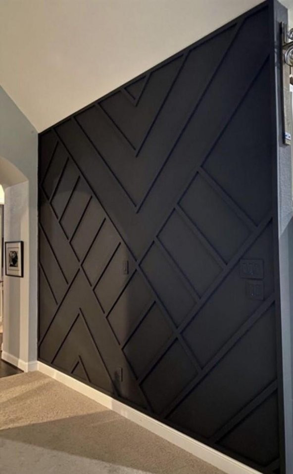 Renkli Duvarlar Boyanabilir Beyaz Düz Duvar Çıtası Dekoratif 4 cm x 240 cm 4 Adet - 3