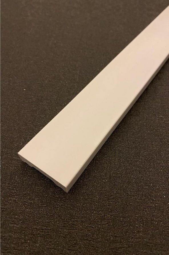 Renkli Duvarlar Boyanabilir Beyaz Düz Duvar Çıtası Dekoratif 4 cm x 240 cm 4 Adet - 4