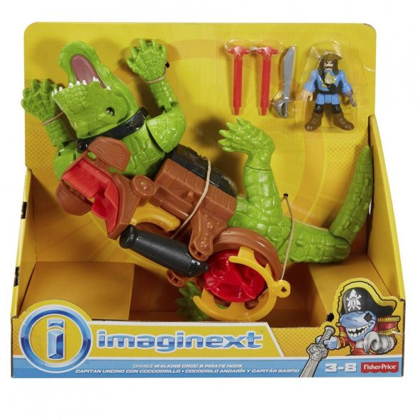 Imaginext Yürüyen Timsah ve Korsan Hook DHH63 Lisanslı Ürün - 5