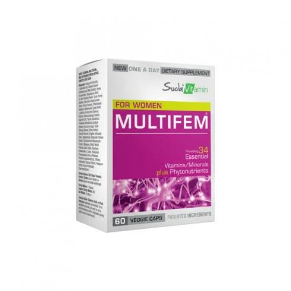 Suda Vitamin Multifem Women Multivitamin 60 Bitkisel Kapsül 8681571355212 ürün görseli