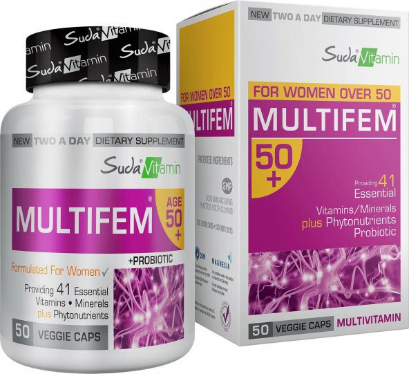 Suda vitamin Multifem 50+ 50 Kapsül 8681571352013