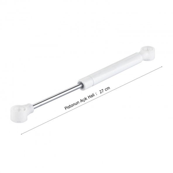 Gazlı Amortisör Piston 100 N Kalkar Kapak için 27 cm Beyaz - 2