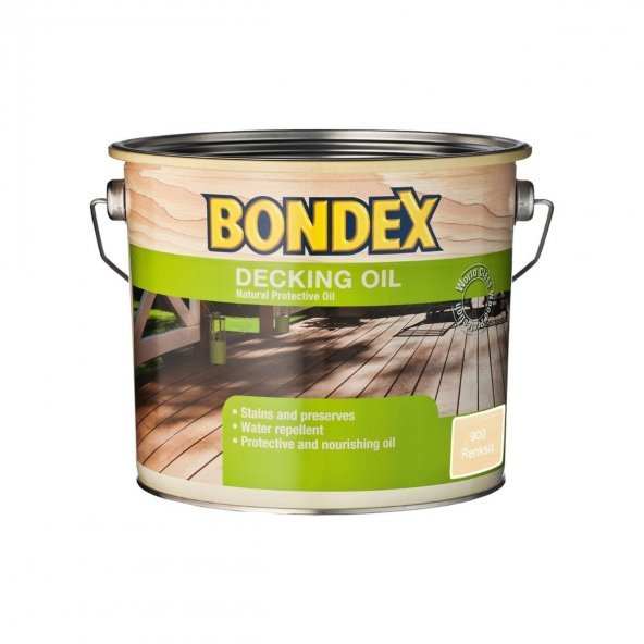 BONDEX Decking Oil - Solvent Bazlı Deck Yağı - (5 Lt)