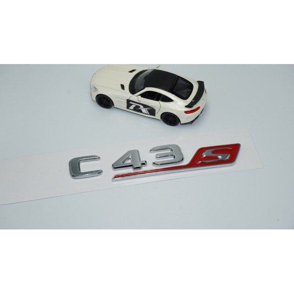 DK Tuning C43S Bagaj Krom Kırmızı ABS 3M 3D Yazı Logo Benz İle Uyumlu - 2