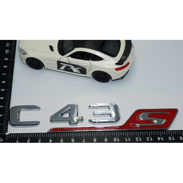 DK Tuning C43S Bagaj Krom Kırmızı ABS 3M 3D Yazı Logo Benz İle Uyumlu - 4