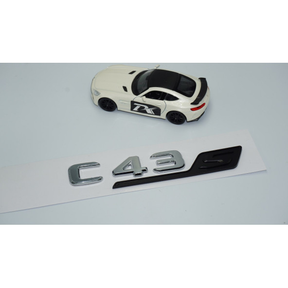 DK Tuning C43S Bagaj Siyah Krom ABS 3M 3D Yazı Logo Benz İle Uyumlu - 2