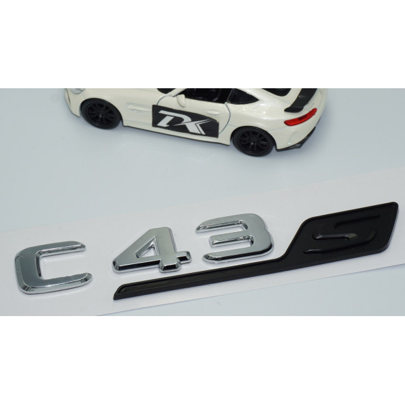 DK Tuning C43S Bagaj Siyah Krom ABS 3M 3D Yazı Logo Benz İle Uyumlu - 3