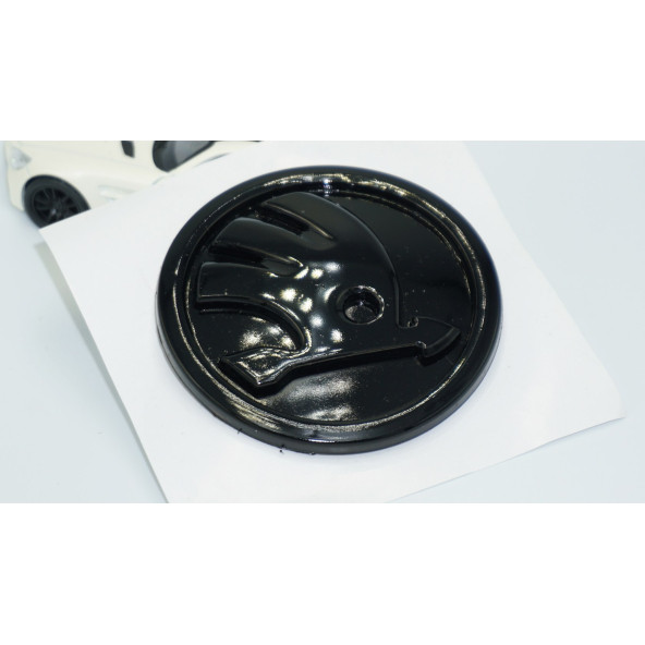 Dk Tuning Skoda Bagaj 8cm Yeni Nesil Parlak Siyah Logo Amblem - Resim 3