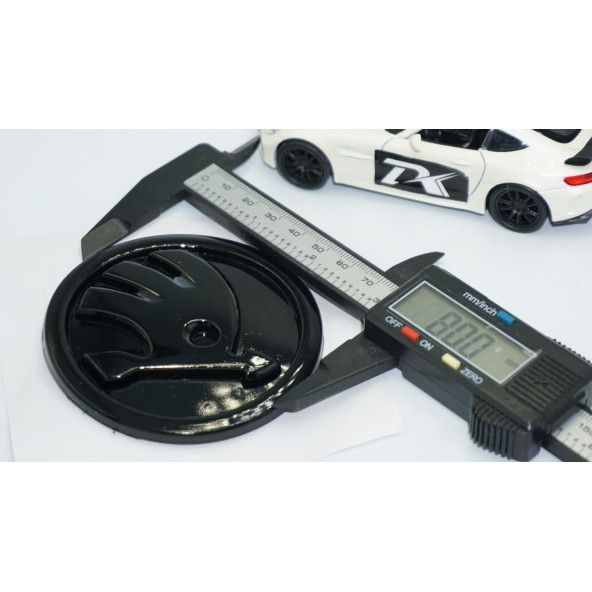 Dk Tuning Skoda Bagaj 8cm Yeni Nesil Parlak Siyah Logo Amblem - Resim 4