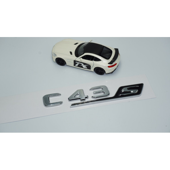 DK Tuning C43S Bagaj Krom Siyah ABS 3M 3D Yazı Logo Benz İle Uyumlu - 2