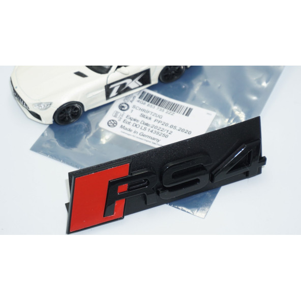 DK Tuning RS4 Siyah Kırmızı 3D Ön Panjur Logo Audi İle Uyumlu - Resim 6