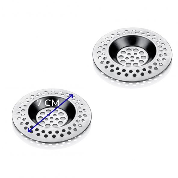 Hometarz 2 li Mutfak Lavabo Süzgeci Paslanmaz Çelik 7 cm - 2