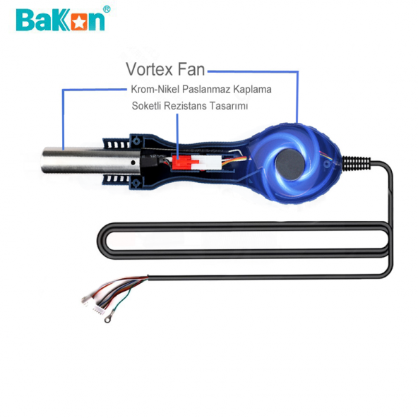 Bakon SBK8586 Intelligent 2 in 1 Havya İstasyonu - 6