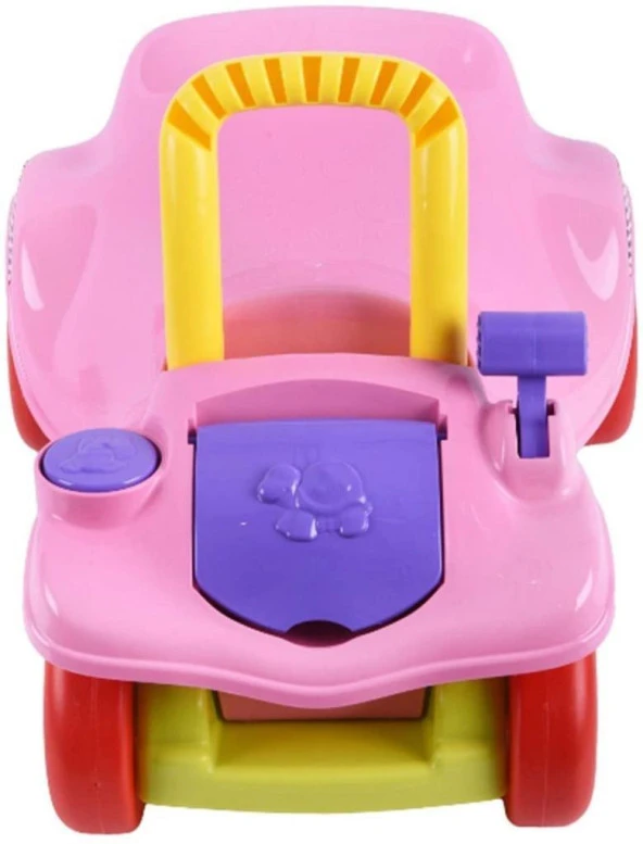 Baby Toys İlk Arabam İlk Adım 2'si Bir Arada Yürüme Yardımcısı Pembe BYT-5588