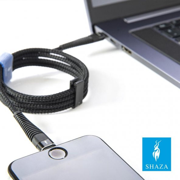 SHAZA Apple iPhone Lightning To TYPE-C PD 5A 100W Örgülü Hızlı Şarj ve Data Kablosu 1 Metre - 4