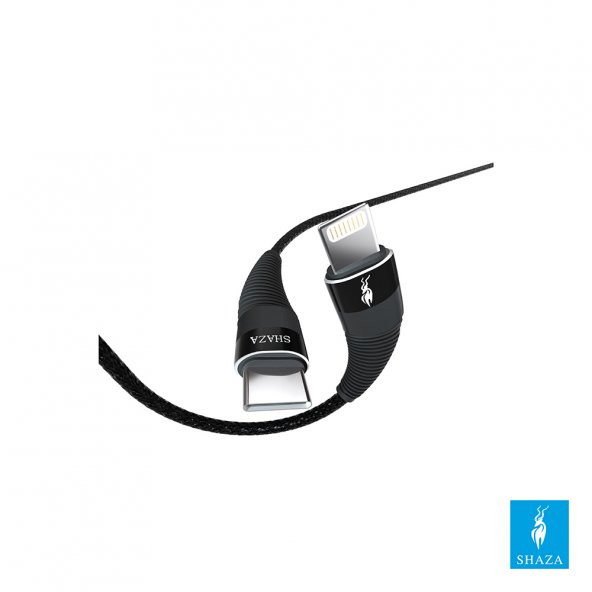 SHAZA Apple iPhone Lightning To TYPE-C PD 5A 100W Örgülü Hızlı Şarj ve Data Kablosu 1 Metre - 2