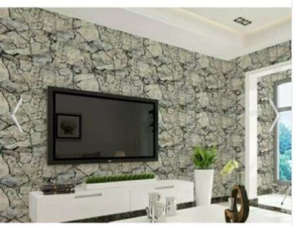 Kayrak Taş Desen Yapışkanlı Esnek 3d Duvar Paneli Kağıdı 10 Adet