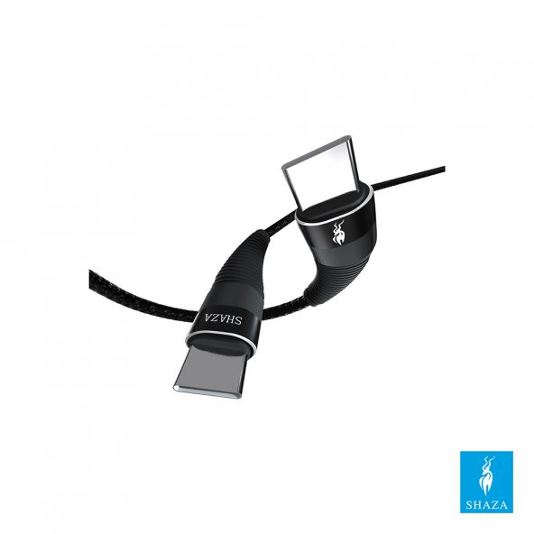SHAZA TYPE-C TO TYPE-C PD 5A 100W Örgülü Hızlı Şarj ve Data Kablosu 2 Metre - 3