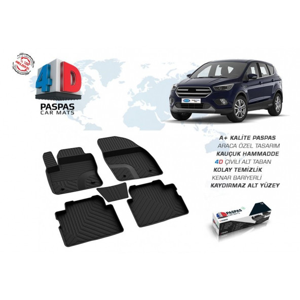 Ford Kuga 2 4D Paspas Siyah