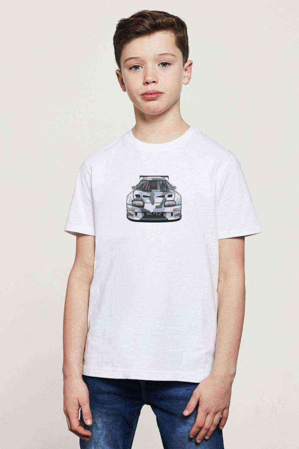 Toyota Supra Baskılı Unisex Çocuk Beyaz Tshirt