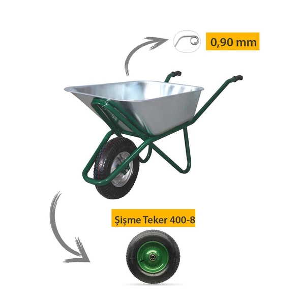 Kanat Pro Galvanizli Demonte El Arabası 0.90 mm Sac - 7