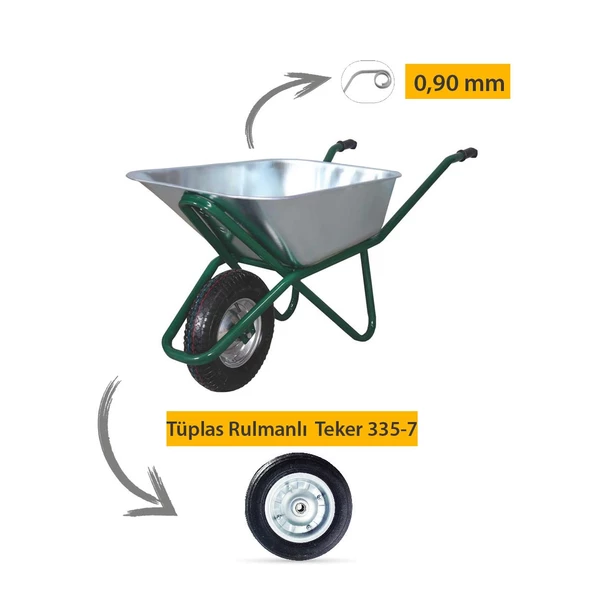 Kanat Pro Galvanizli Demonte El Arabası 0.90 mm Sac - 3