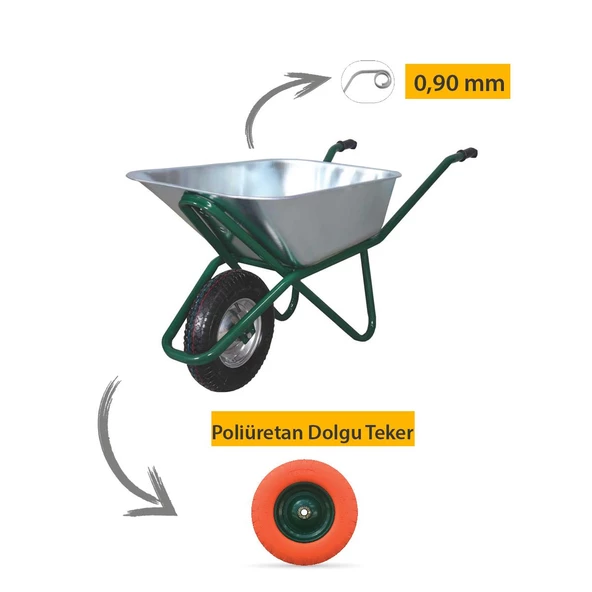 Kanat Pro Galvanizli Demonte El Arabası 0.90 mm Sac - 5