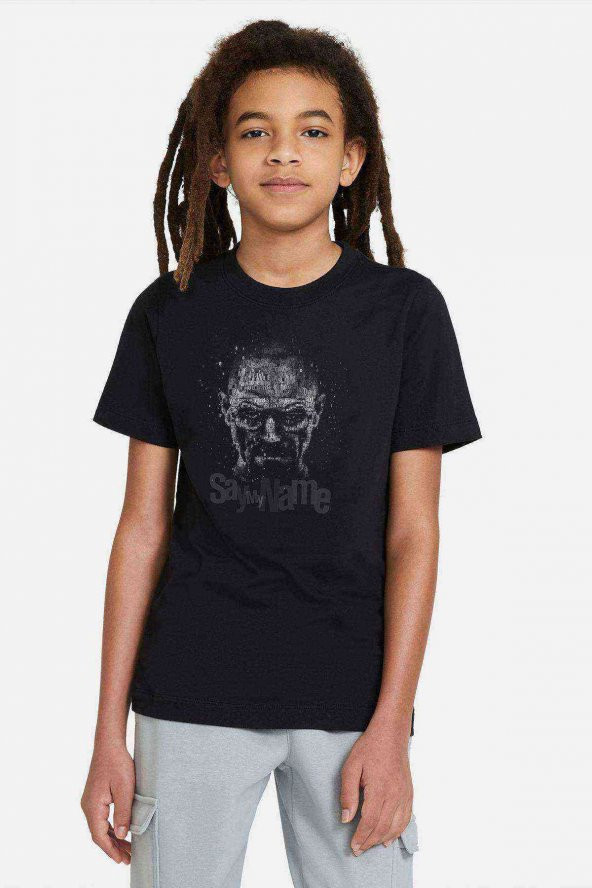 Brekingbad Say My Name Baskılı Unisex Çocuk Siyah T-shirt